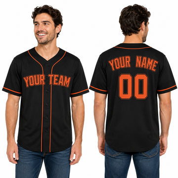 Personalized San Francisco Giants Baseball Jersey - Black Home Style, Custom Name & Number-1
