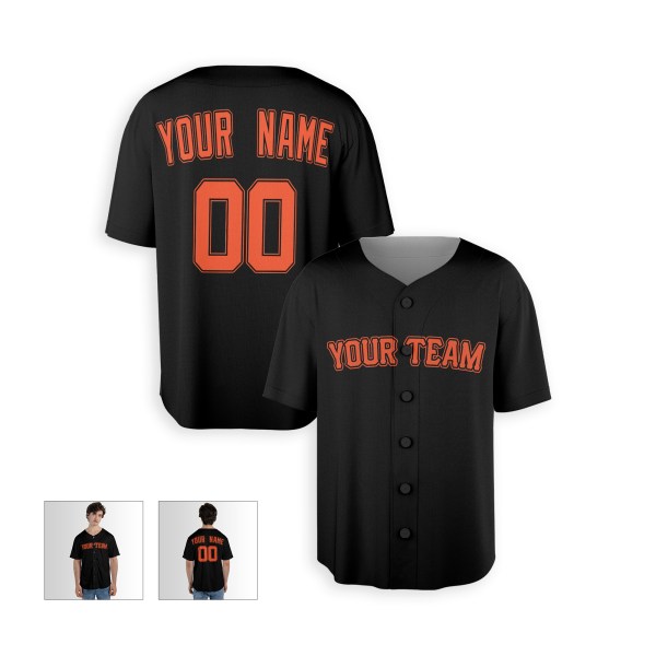 Personalized San Francisco Giants Baseball Jersey - Black Home Style, Custom Name & Number-3