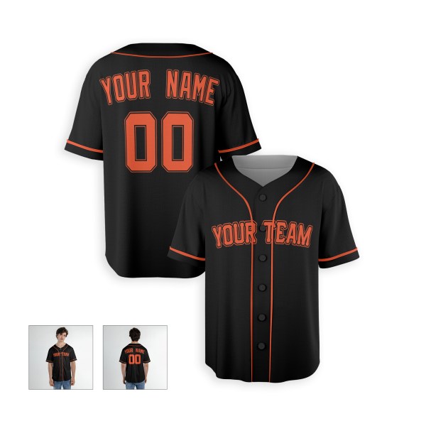 Personalized San Francisco Giants Baseball Jersey - Black Home Style, Custom Name & Number-4