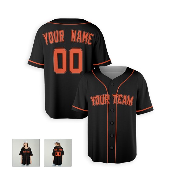 Personalized San Francisco Giants Baseball Jersey - Black Home Style, Custom Name & Number-6