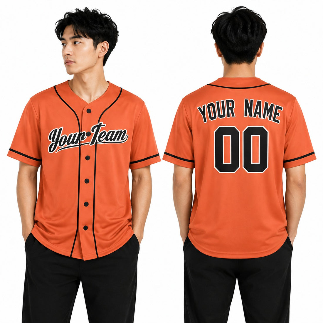 Personalized San Francisco Giants Baseball Jersey - Orange Cooperstown Style, Custom Name & Number-1