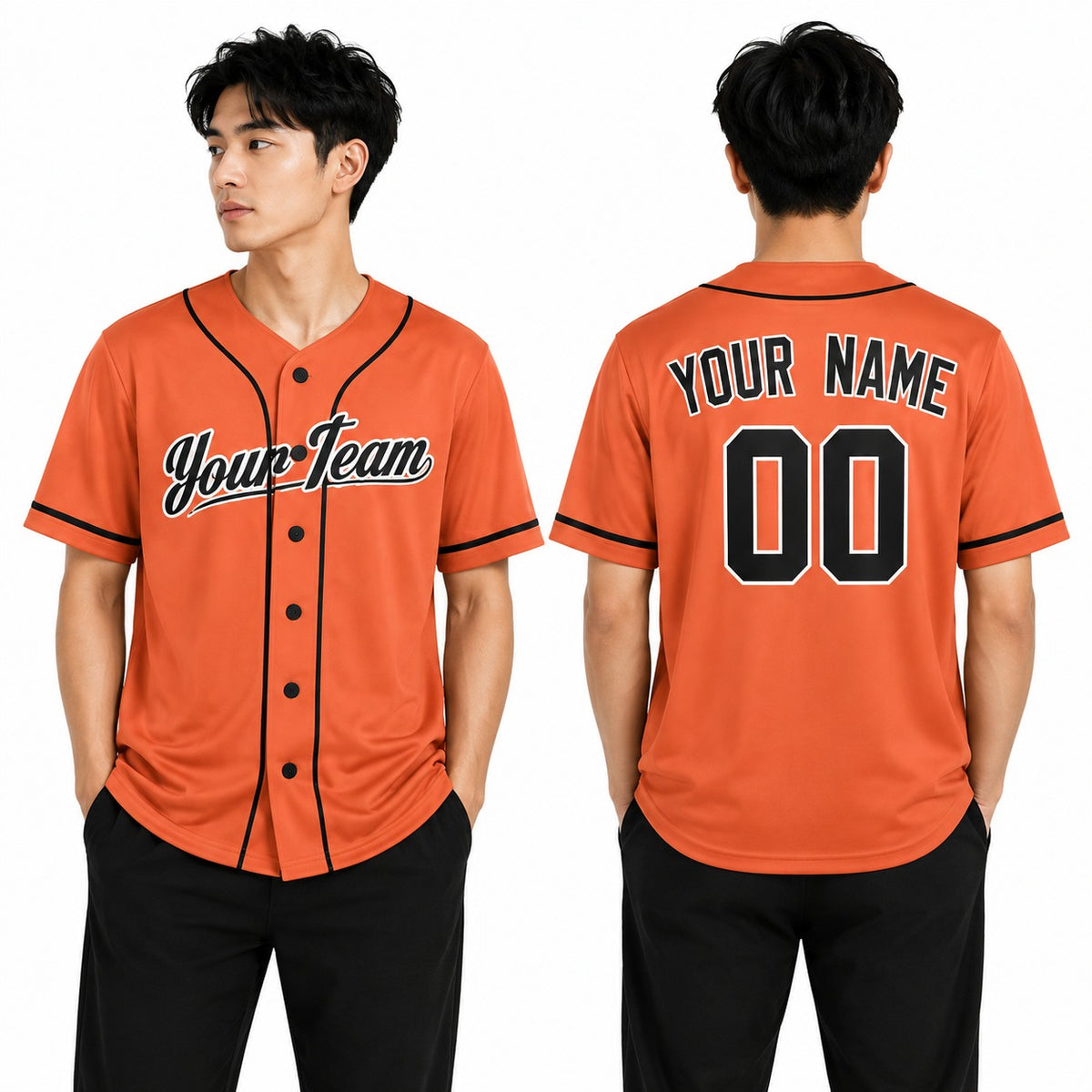 Personalized San Francisco Giants Baseball Jersey - Orange Cooperstown Style, Custom Name & Number-1