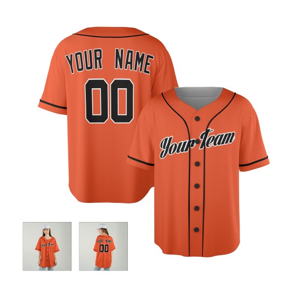 Personalized San Francisco Giants Baseball Jersey - Orange Cooperstown Style, Custom Name & Number-6