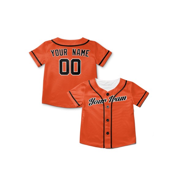 Personalized San Francisco Giants Baseball Jersey - Orange Cooperstown Style, Custom Name & Number-8