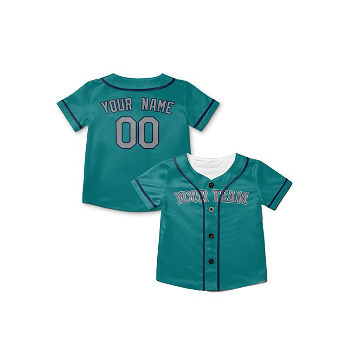 Personalized Seattle Mariners Baseball Jersey - Aqua Green Alternate Style, Custom Name & Number-8