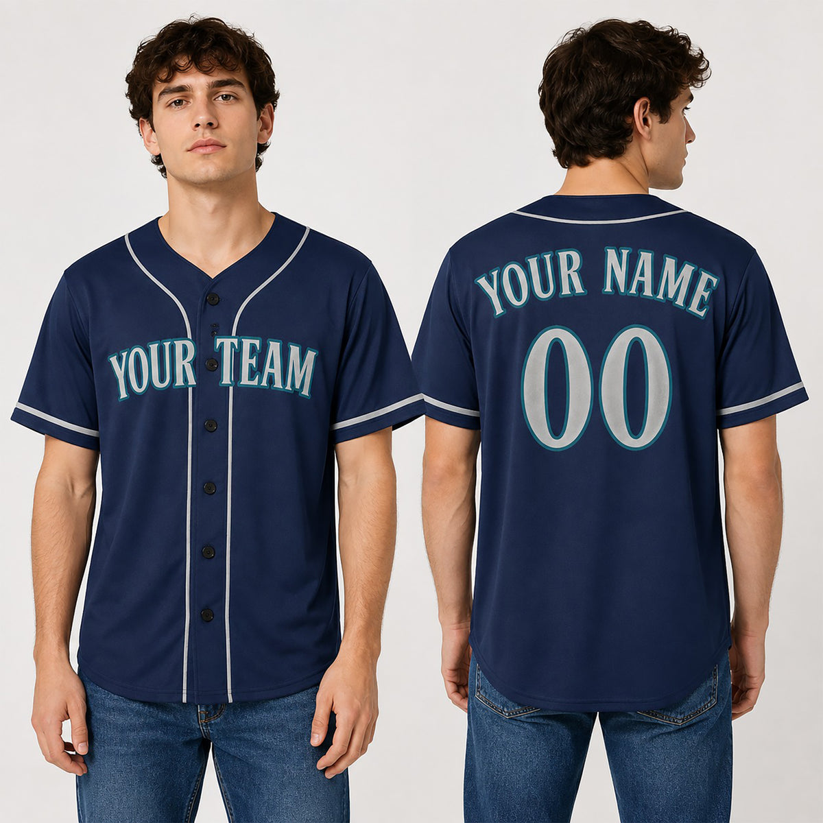 Personalized Seattle Mariners Baseball Jersey - Navy Alternate Style, Custom Name & Number-1