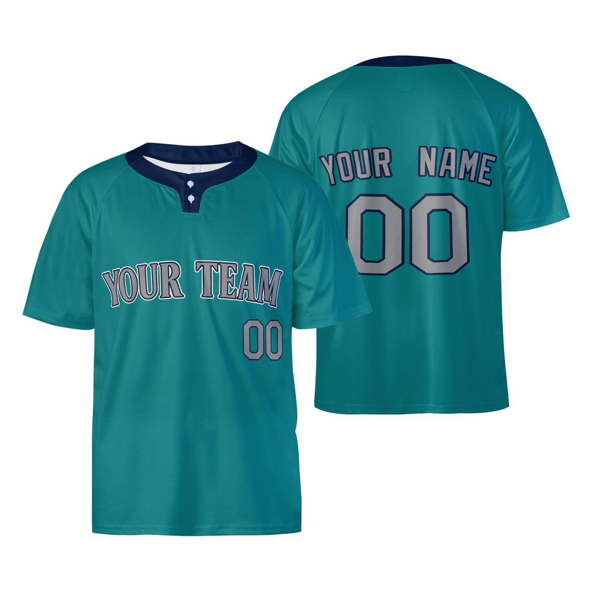 Personalized Seattle Mariners Two-Button Baseball Jersey - Alternate Style, Custom Name & Number-3