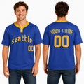 Personalized Seattle Mariners Two-Button Baseball Jersey - City Connect Style, Custom Name & Number-1