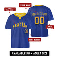 Personalized Seattle Mariners Two-Button Baseball Jersey - City Connect Style, Custom Name & Number-2