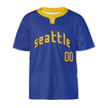 Personalized Seattle Mariners Two-Button Baseball Jersey - City Connect Style, Custom Name & Number-4