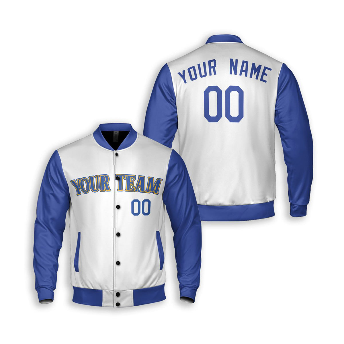 Personalized Seattle Mariners Varsity Jacket – White Blue Retro Heritage Style, Custom Name & Number-3