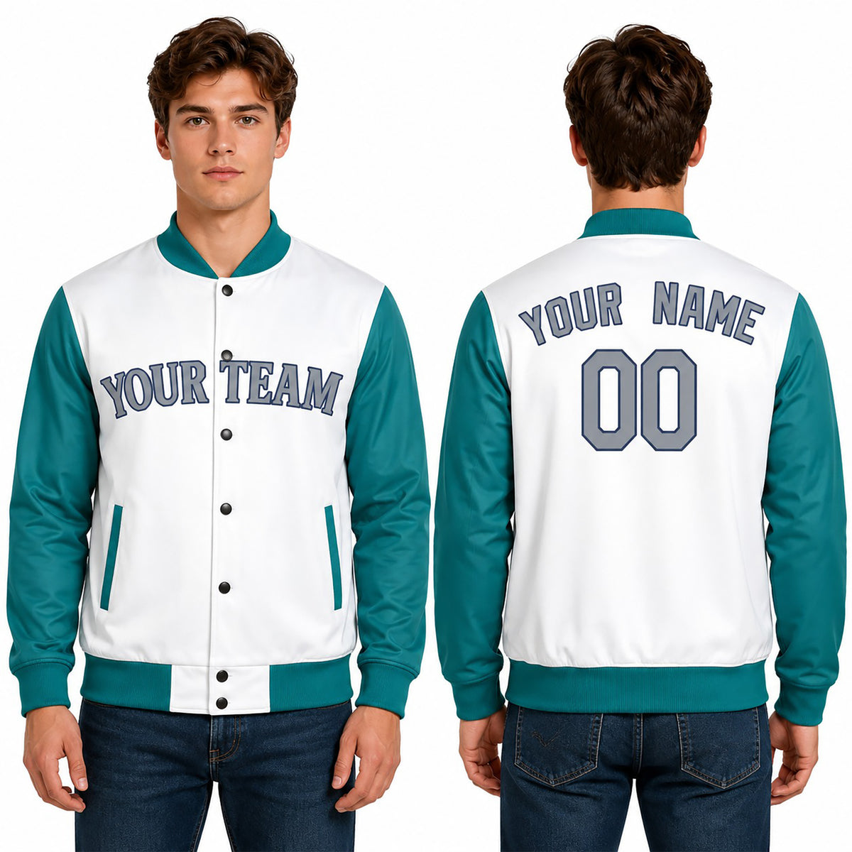 Personalized Seattle Mariners Varsity Jacket – White Green Alternate Style, Custom Name & Number-1