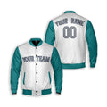 Personalized Seattle Mariners Varsity Jacket – White Green Alternate Style, Custom Name & Number-3