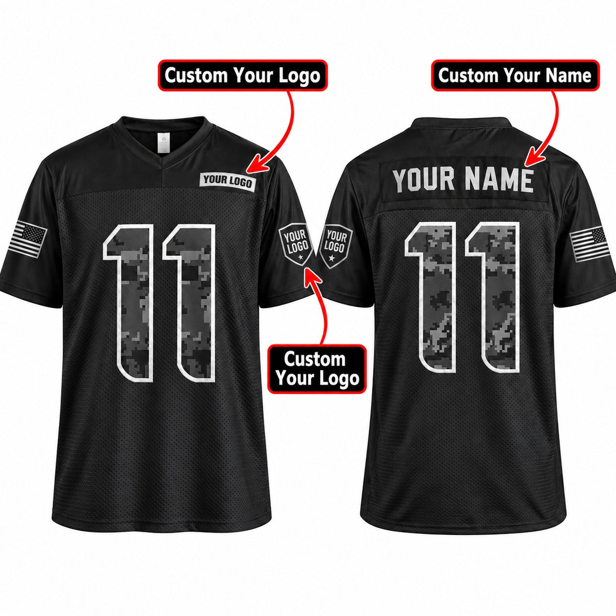 Personalized Seattle Seahawks 2026 Salute to Service Football Jersey – Black, Custom Name Patch, Team Name, Number & Logo-2
