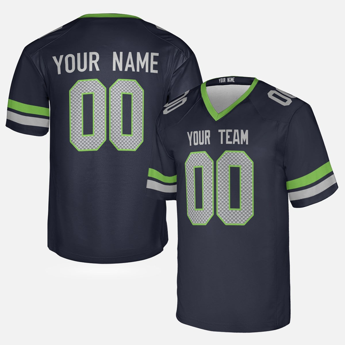 Personalized Seattle Seahawks Football Jersey - College Navy Retro Style, Custom Name & Number-3