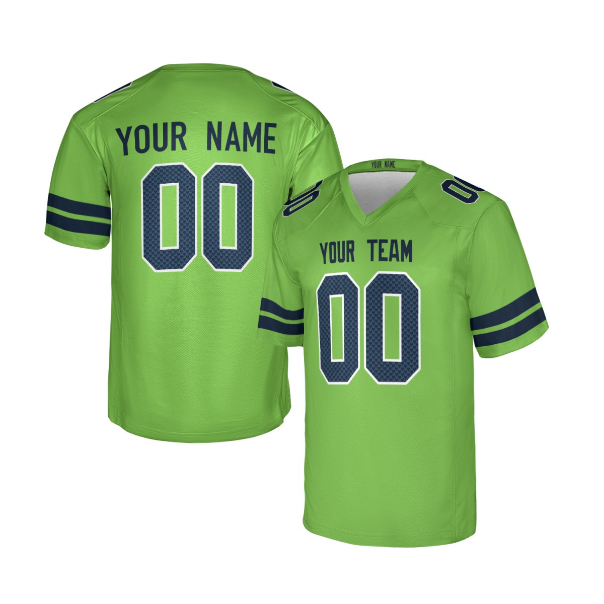Personalized Seattle Seahawks Football Jersey - Neon Green 50th Season Alternate Style, Custom Name & Number-3