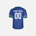 Personalized Seattle Seahawks Football Jersey - Royal Retro Style, Custom Name & Number-4