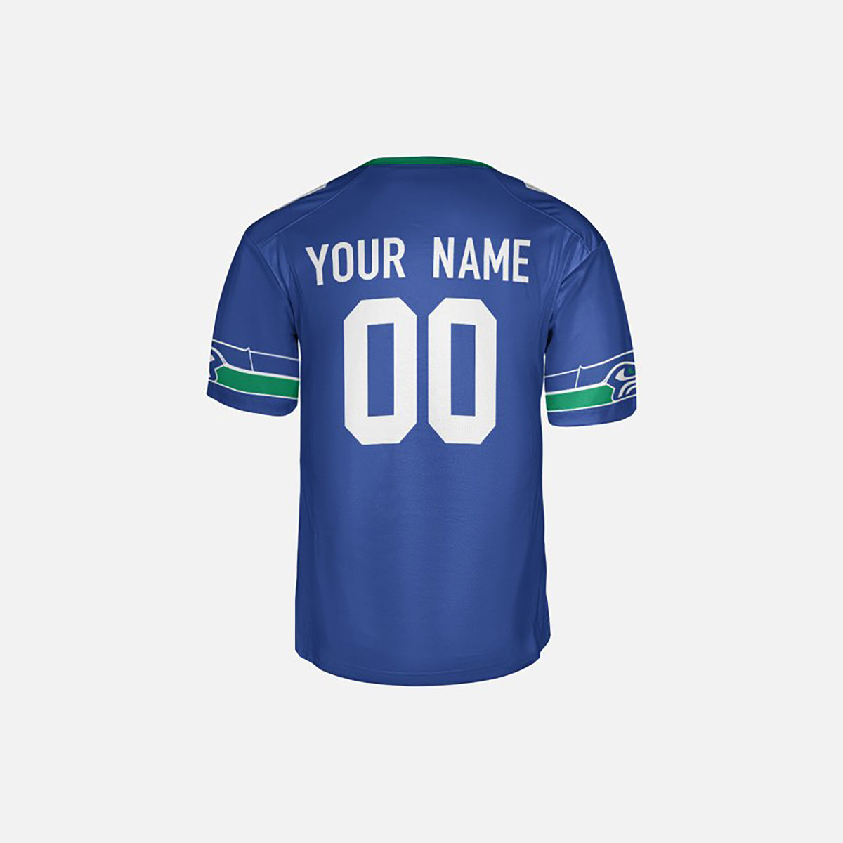 Personalized Seattle Seahawks Football Jersey - Royal Retro Style, Custom Name & Number-4