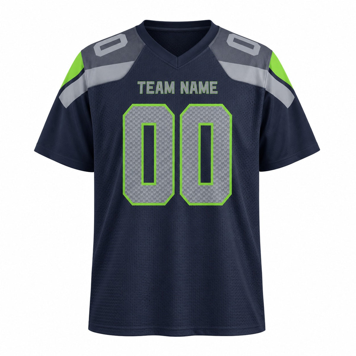 Personalized Seattle Seahawks Football Jersey – College Navy Game Style, Custom Name Patch, Team Name, Number & Logo-3