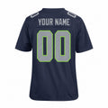 Personalized Seattle Seahawks Football Jersey – College Navy Game Style, Custom Name Patch, Team Name, Number & Logo-4