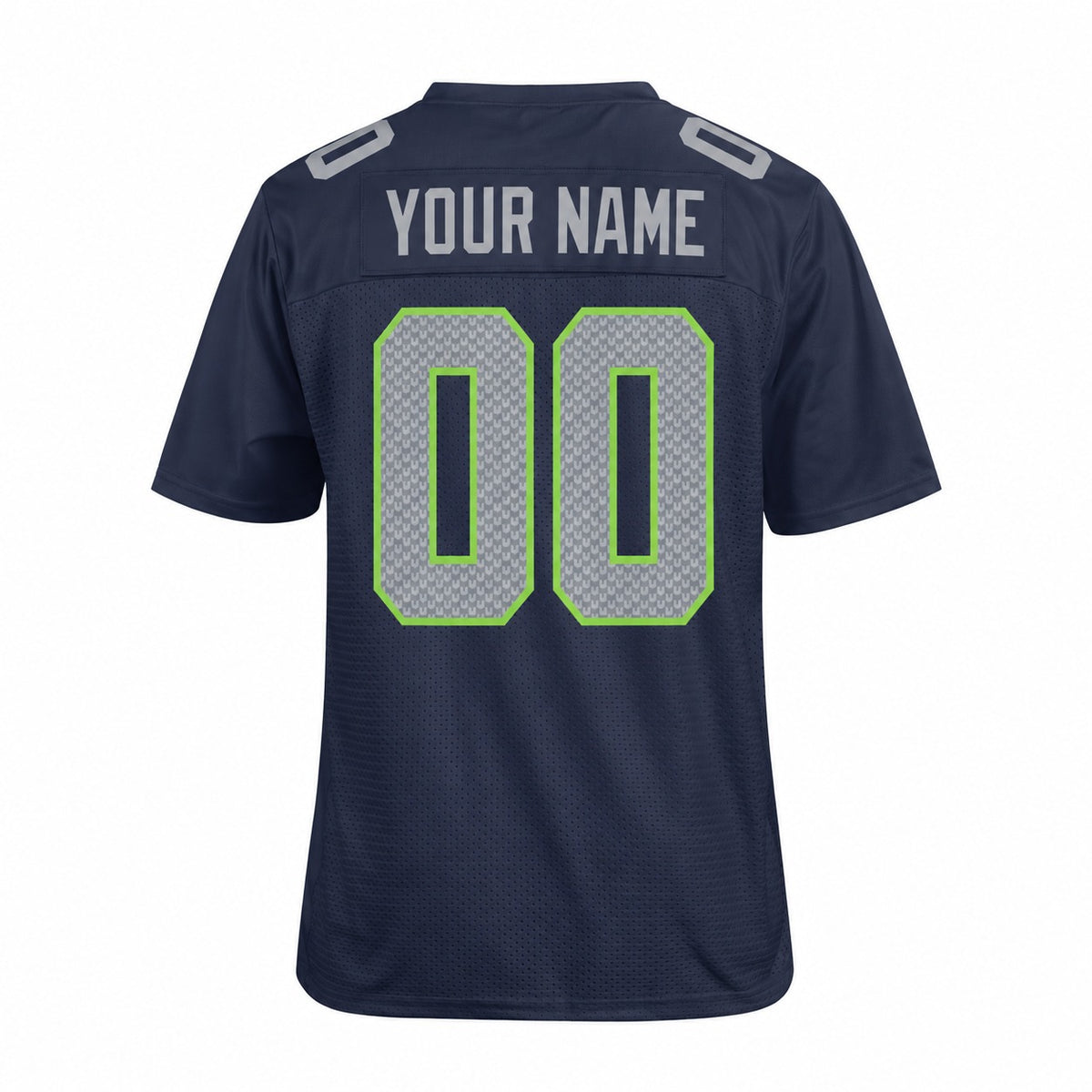 Personalized Seattle Seahawks Football Jersey – College Navy Game Style, Custom Name Patch, Team Name, Number & Logo-4