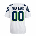 Personalized Seattle Seahawks Football Jersey – White Game Style, Custom Name Patch, Team Name, Number & Logo-4
