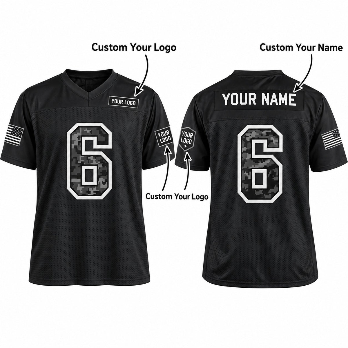 Personalized Tampa Bay Buccaneers 2026 Salute to Service Football Jersey – Black, Custom Name Patch, Number & Logo-2