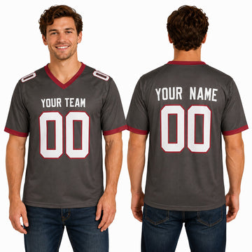 Personalized Tampa Bay Buccaneers Football Jersey - Pewter Alternate Style, Custom Name & Number-1