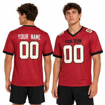 Personalized Tampa Bay Buccaneers Football Jersey - Red Fan Style, Custom Name & Number-1
