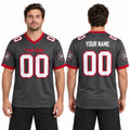 Personalized Tampa Bay Buccaneers Football Jersey – Pewter Alternate Style, Custom Name Patch, Team Name, Number & Logo-1