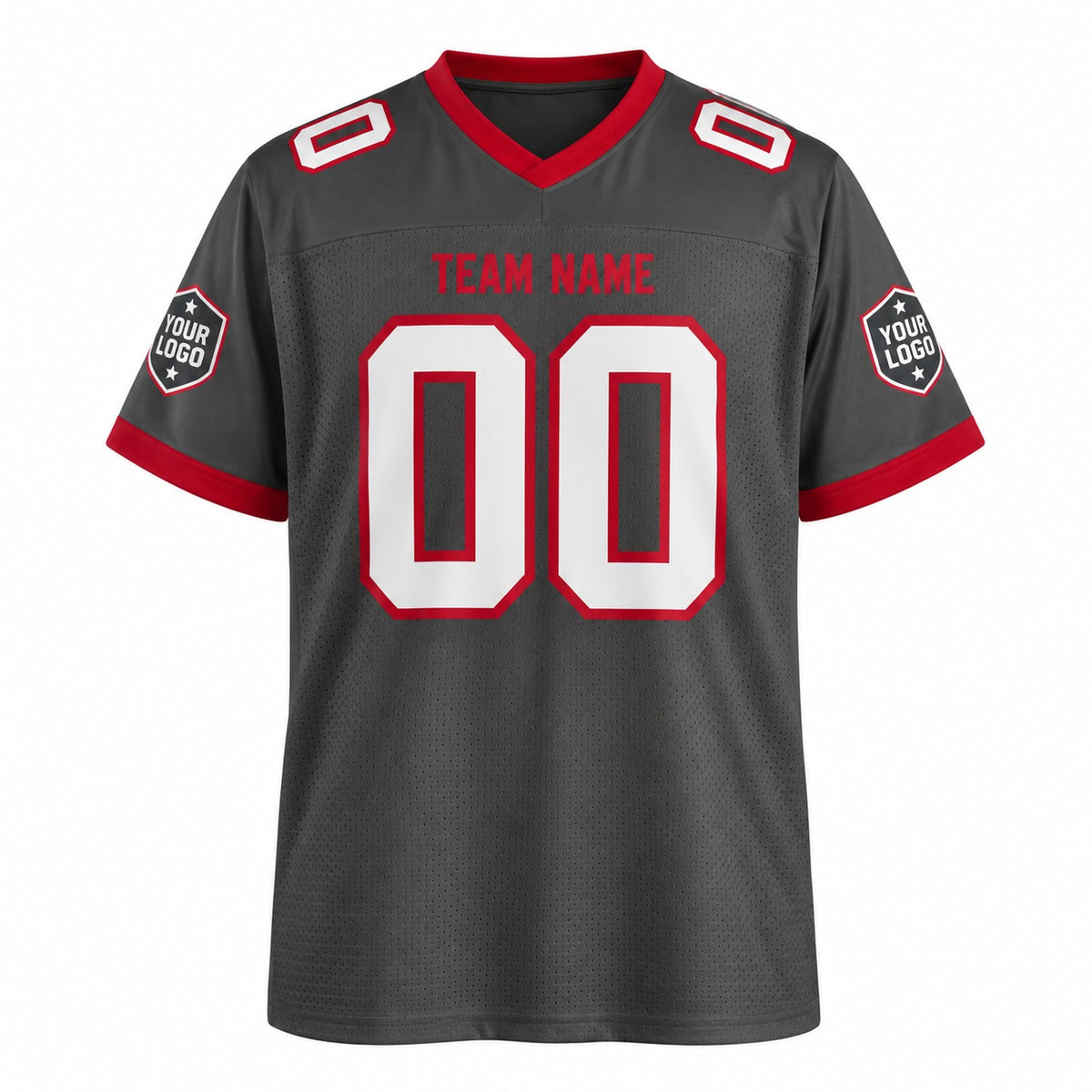 Personalized Tampa Bay Buccaneers Football Jersey – Pewter Alternate Style, Custom Name Patch, Team Name, Number & Logo-3