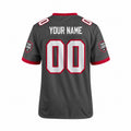 Personalized Tampa Bay Buccaneers Football Jersey – Pewter Alternate Style, Custom Name Patch, Team Name, Number & Logo-4