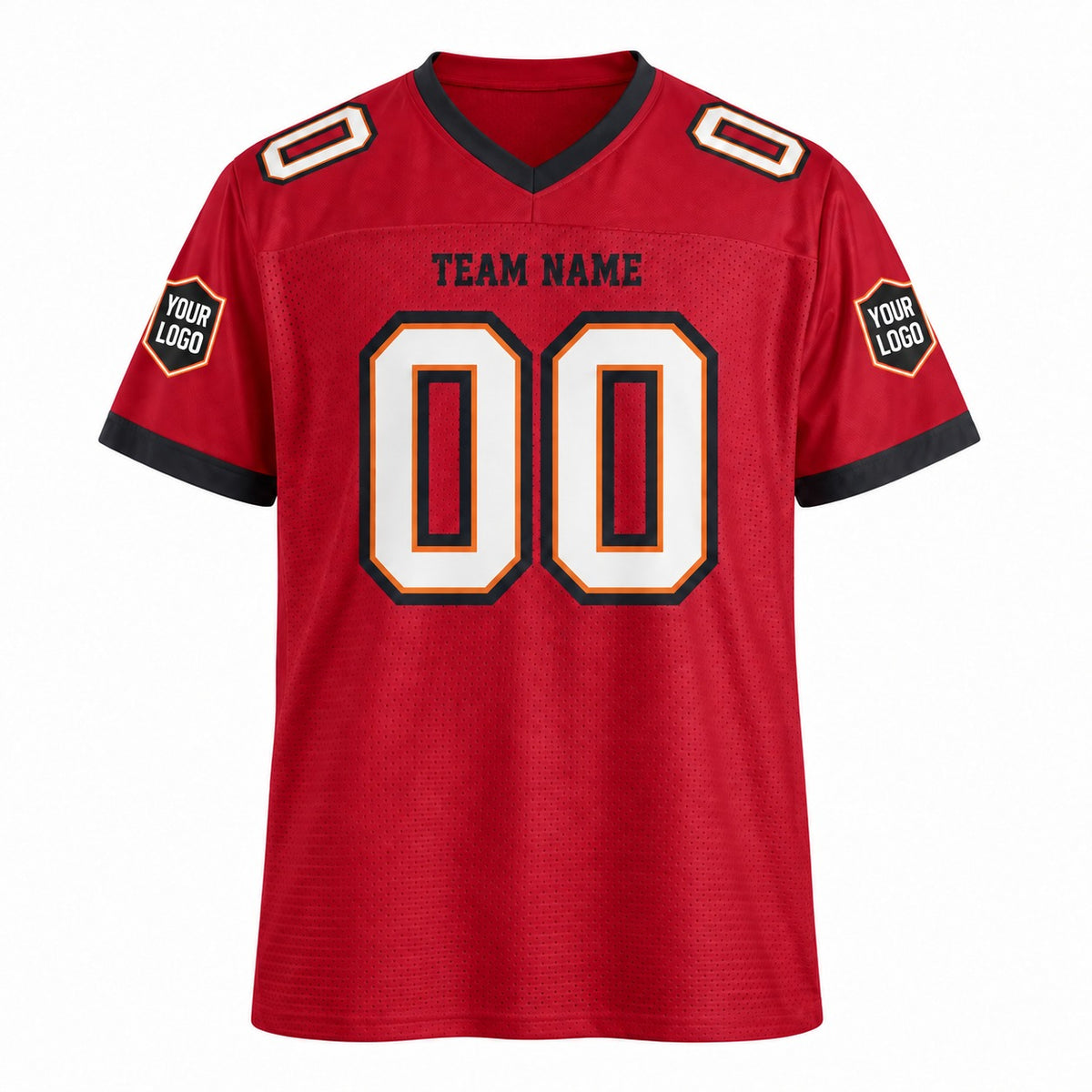 Personalized Tampa Bay Buccaneers Football Jersey – Red Vapor Elite Style, Custom Name Patch, Team Name, Number & Logo-3