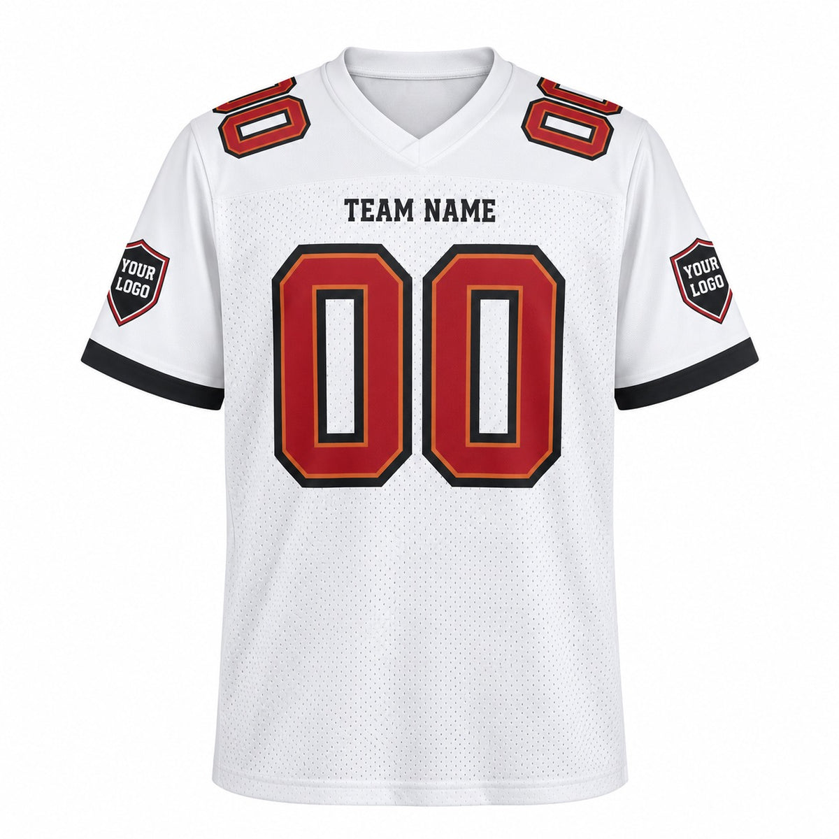 Personalized Tampa Bay Buccaneers Football Jersey – White Game Style, Custom Name Patch, Team Name, Number & Logo-3