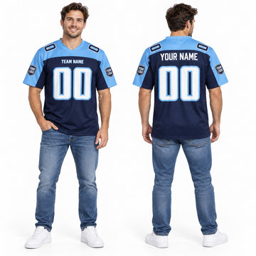 Personalized Tennessee Titans 1999 Football Jersey – Navy Legacy Style, Custom Name Patch, Team Name, Number & Logo-1
