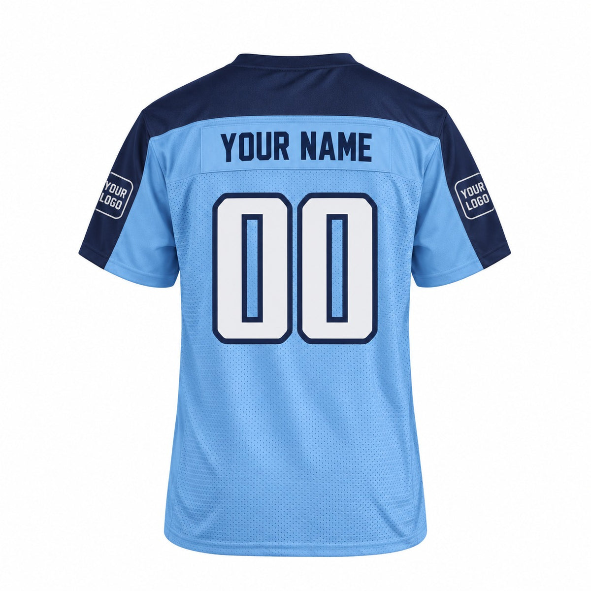 Personalized Tennessee Titans 2003 Football Jersey – Light Blue Legacy Style, Custom Name Patch, Team Name, Number & Logo-4