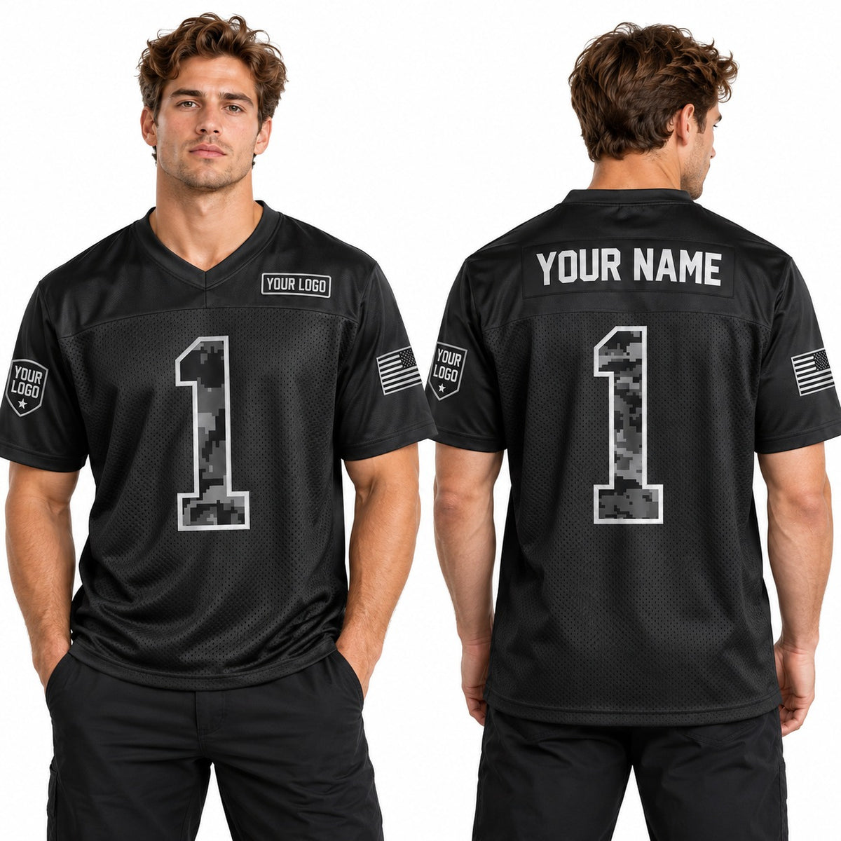 Personalized Tennessee Titans 2026 Salute to Service Football Jersey – Black, Custom Name Patch, Number & Logo-1