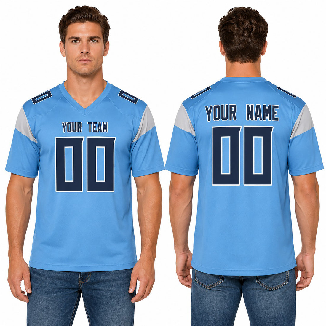 Personalized Tennessee Titans Football Jersey - Light Blue Alternate Style, Custom Name & Number-1