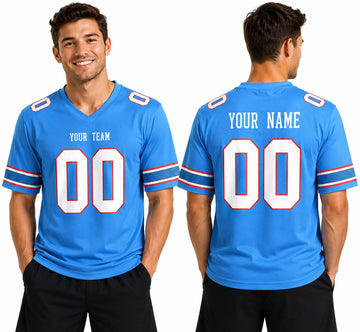 Personalized Tennessee Titans Football Jersey – Light Blue Game Style, Custom Name & Number-1