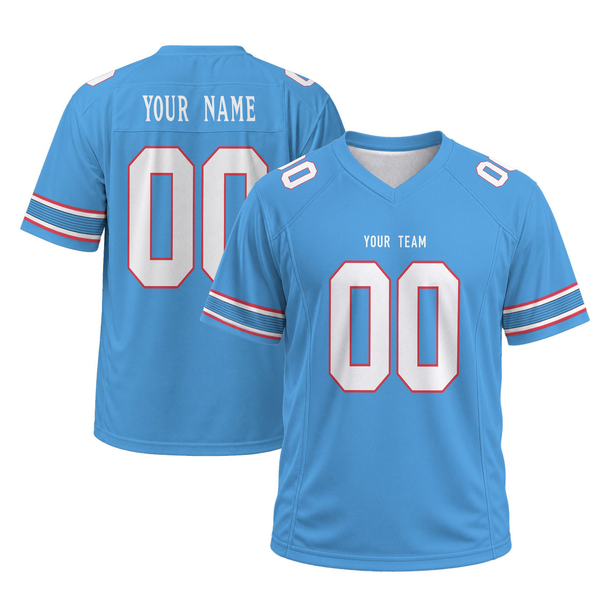 Personalized Tennessee Titans Football Jersey – Light Blue Game Style, Custom Name & Number-3