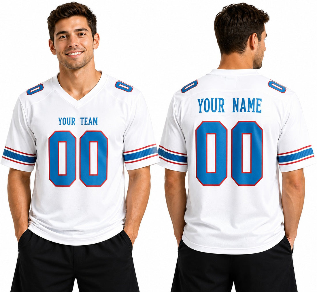Personalized Tennessee Titans Football Jersey - White Game Fan Style, Custom Name & Number-1