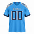 Personalized Tennessee Titans Football Jersey – Light Blue Vapor F.U.S.E. Elite Style, Custom Name Patch, Team Name, Number & Logo-3