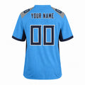 Personalized Tennessee Titans Football Jersey – Light Blue Vapor F.U.S.E. Elite Style, Custom Name Patch, Team Name, Number & Logo-4