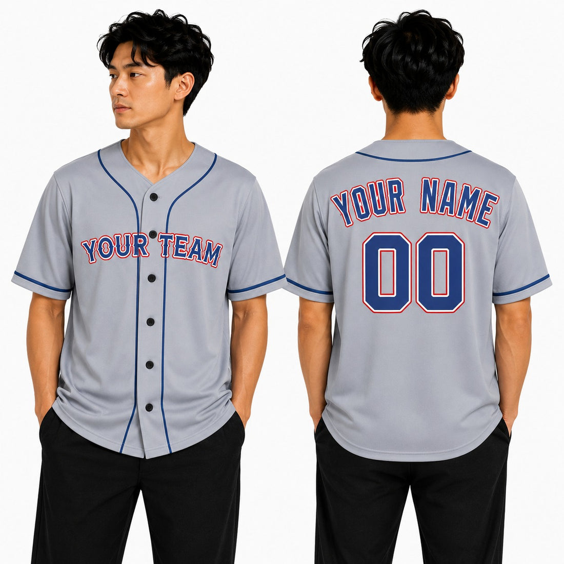 Personalized Texas Rangers Baseball Jersey - Royal Blue Alternate Style, Custom Name & Number-1