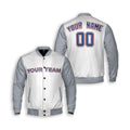 Personalized Texas Rangers Varsity Jacket – White Gray Away Style, Custom Name & Number-3