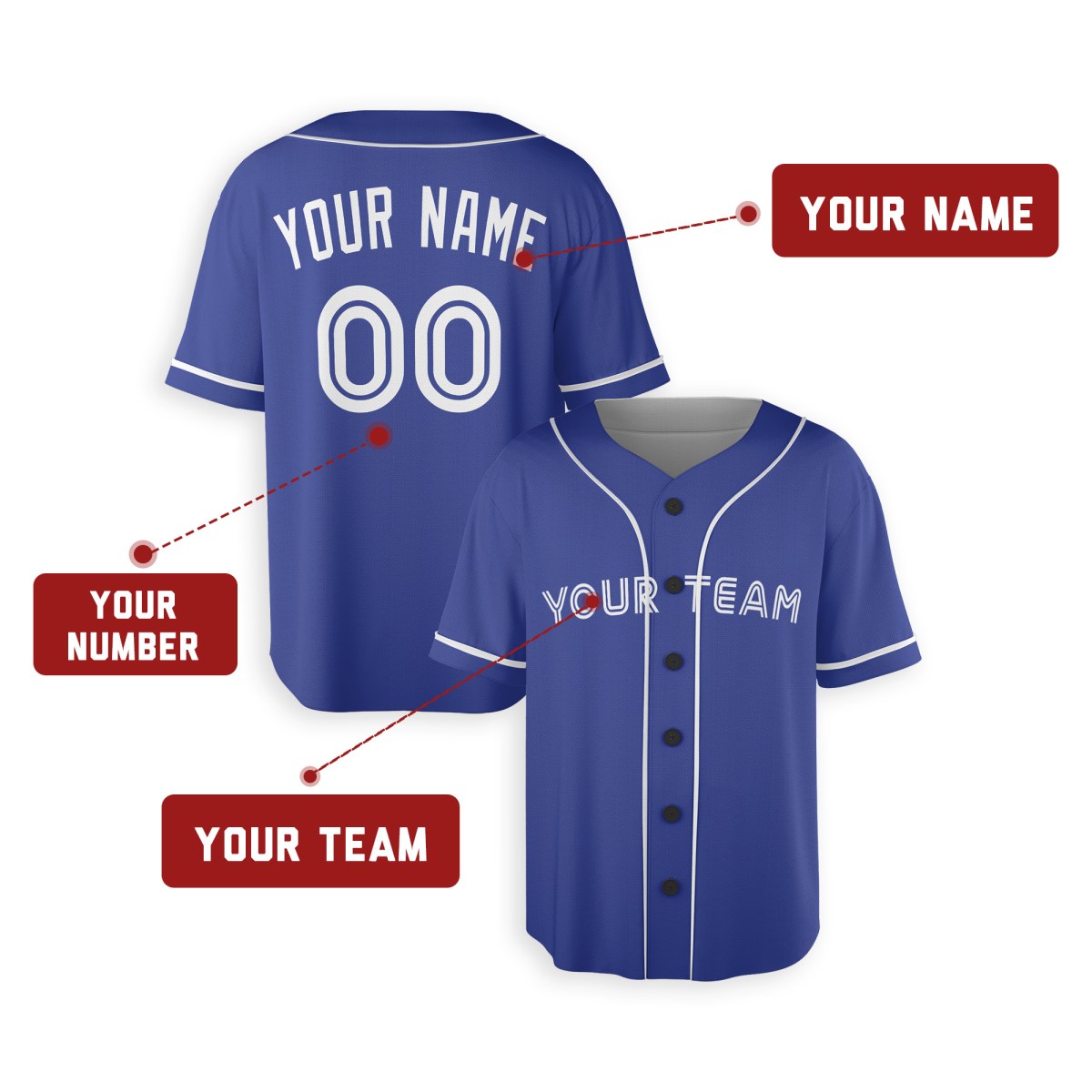 Personalized Toronto Blue Jays Baseball Jersey - Royal Blue Alternate Style, Custom Name & Number-2