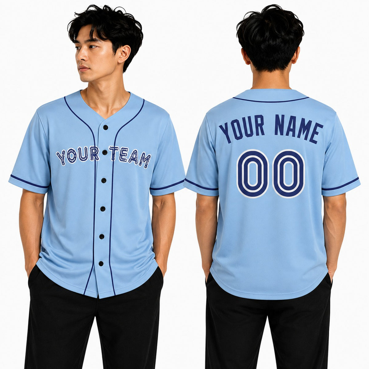Personalized Toronto Blue Jays Baseball Jersey - Sky Blue Alternate Style, Custom Name & Number-1