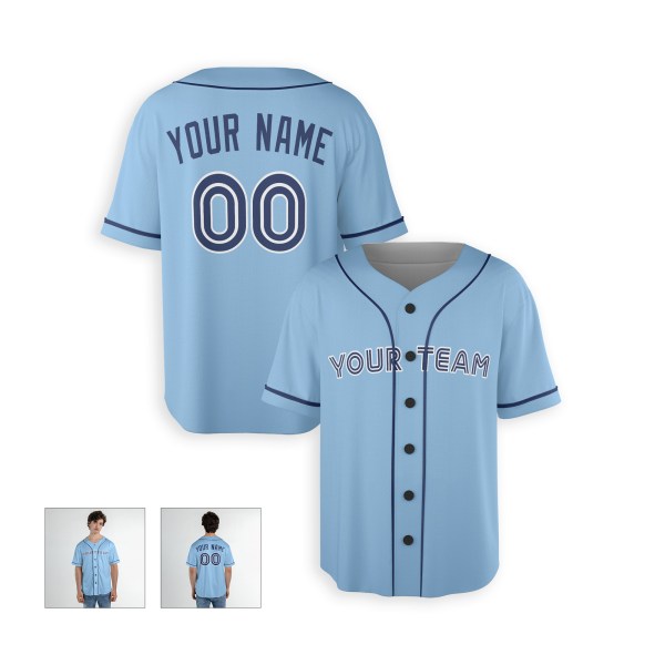 Personalized Toronto Blue Jays Baseball Jersey - Sky Blue Alternate Style, Custom Name & Number-4