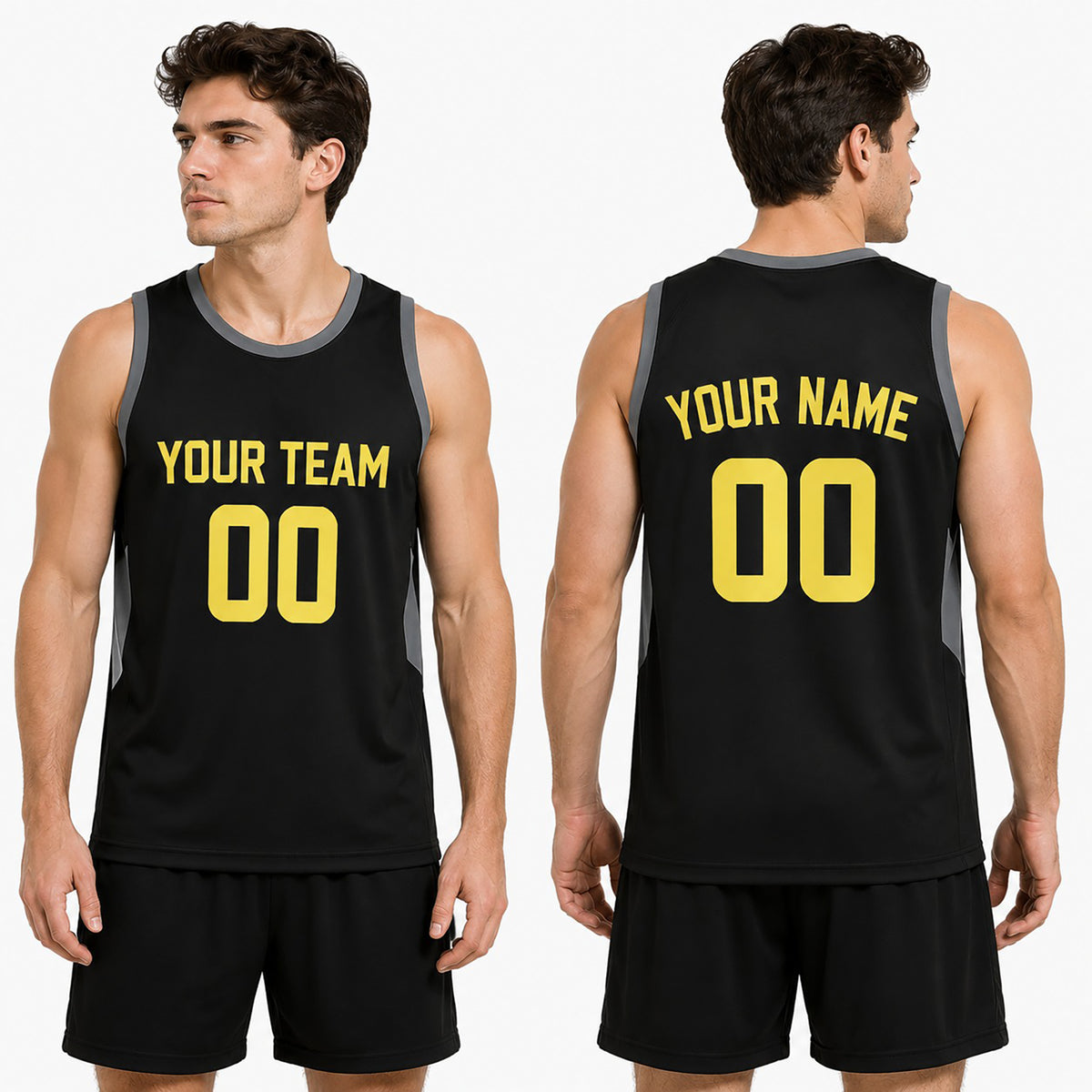 Personalized Utah Jazz Basketball Jersey - Black Fast Break Statement Style, Custom Name & Number-1
