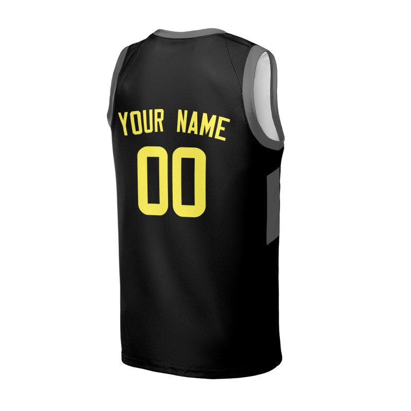 Personalized Utah Jazz Basketball Jersey - Black Fast Break Statement Style, Custom Name & Number-4